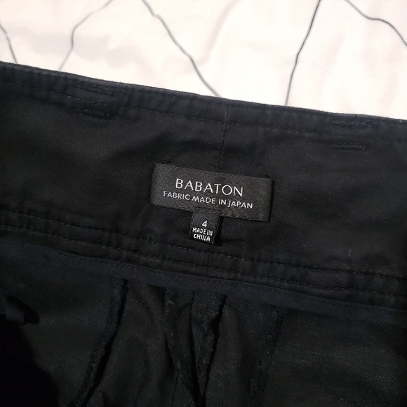 Aritzia Babaton Black Linen Blend Wide Leg Culotte Pants With Detachable Belt - Picture 5 of 9